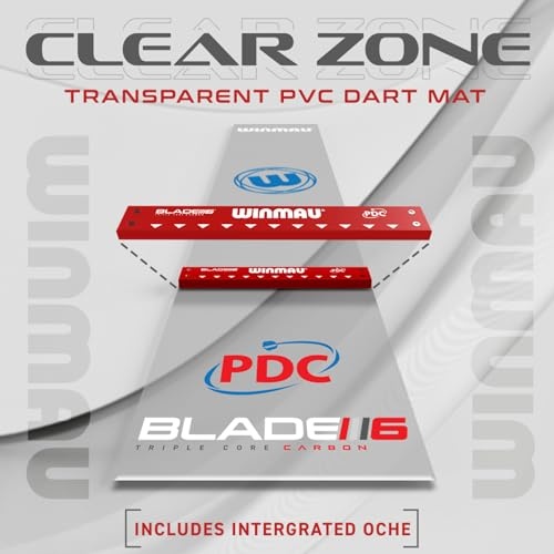Winmau | Clear Zone Precision PVC Dart Matte mit Integrated Oche 