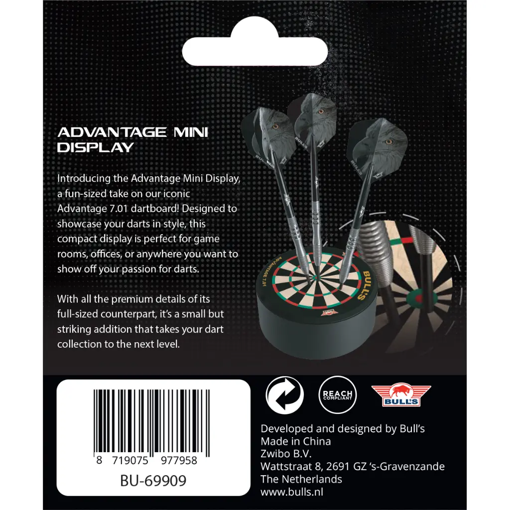 Bull's Mini Dartboard Dartholder Package Back.webp