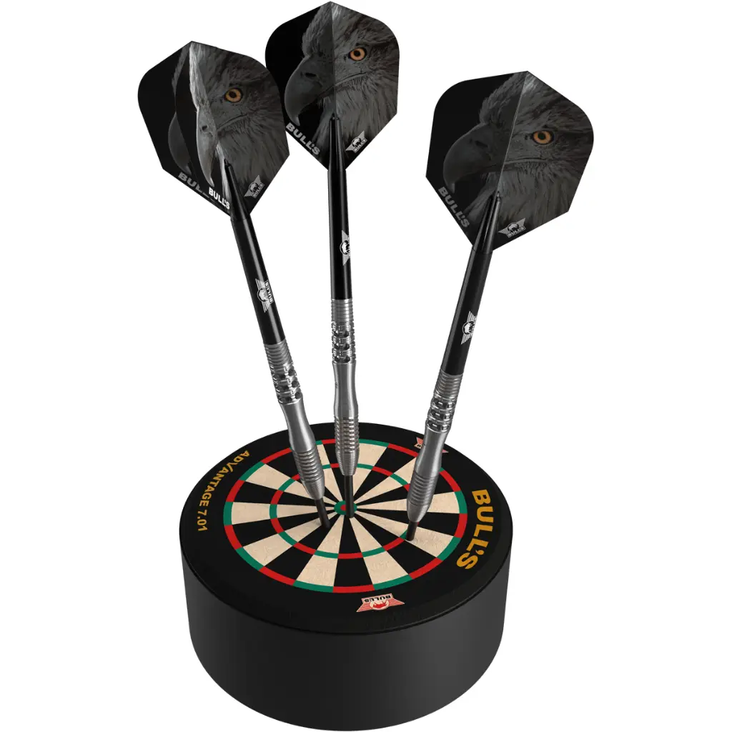 Bull's Mini Dartboard Dartholder With Dart.webp
